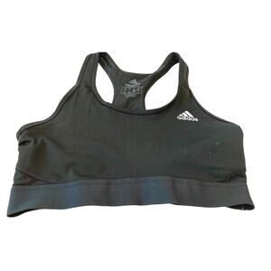 ADIDAS TECHFIT COMPRESSION CLIMACOOL SPORTS BRA, S (32C-32E and 34A-34C), BLACK